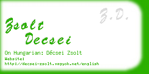 zsolt decsei business card