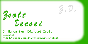 zsolt decsei business card